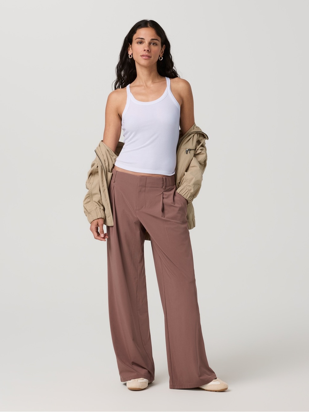 Vuori Villa wide-Leg trouser sable Pants in Brown